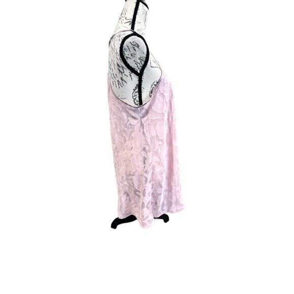 Flora by Flora Nikrooz Lingerie Chemise Slip Dress Robe Set Light Pink Floral - Picture 9 of 16